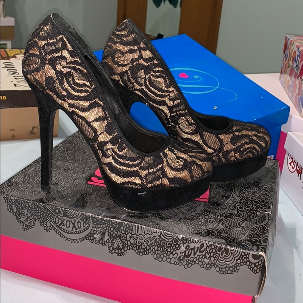 Mix No. 6 Lacy Lace Heels